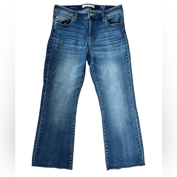 Liverpool Denim - Liverpool Women’s High-rise Cropped Flare Jeans in Deep Blue